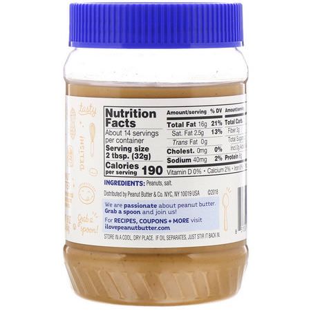 Peanut Butter & Co, Old Fashioned Smooth, Peanut Butter, 16 oz (454 g):يحفظ, ينتشر