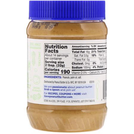 Peanut Butter & Co, Simply Smooth, Peanut Butter Spread, No Added Sugar, 16 oz (454 g):يحفظ, ينتشر