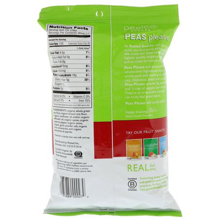 Peeled Snacks, Peas Please, Organic, Southwest Spice, 3.3 oz (94 g):,جبات الخضر,ات الخفيفة, الفاكهة