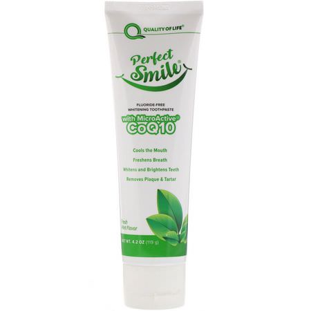 Perfect Smile Fluoride Free Whitening - تبييض, خالي من الفل,ريد, معج,ن الأسنان, العناية بالفم