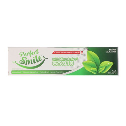 Perfect Smile, Fluoride-Free Whitening Toothpaste With MicroActive CoQ10, Fresh Mint, 4.2 oz (119 g) فوائد