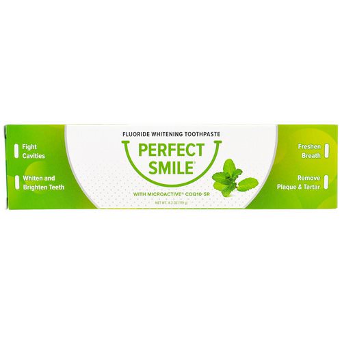 Perfect Smile, Fluoride Whitening Toothpaste With CoQ10-SR, 4.2 oz (119 g) فوائد