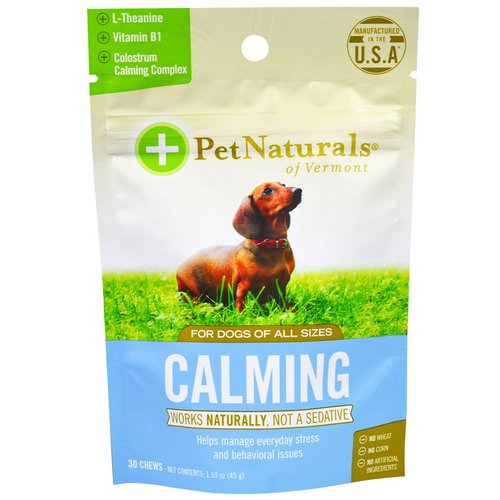 Pet Naturals of Vermont, Calming, For Dogs, 30 Chews, 1.59 oz (45 g) فوائد