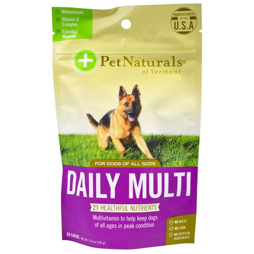 Pet Naturals of Vermont, Daily Multi, For Dogs, 30 Chews, 3.70 oz (105 g) فوائد