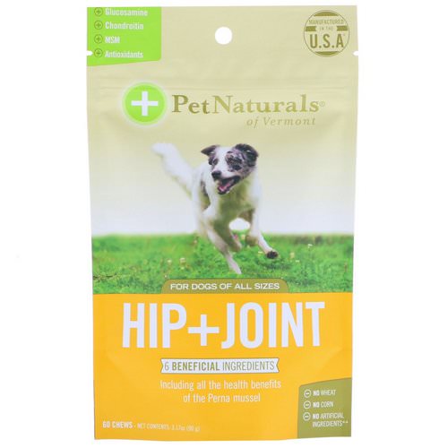 Pet Naturals of Vermont, Hip + Joint, For Dogs All Sizes, 60 Chews, 3.17 oz (90 g) فوائد