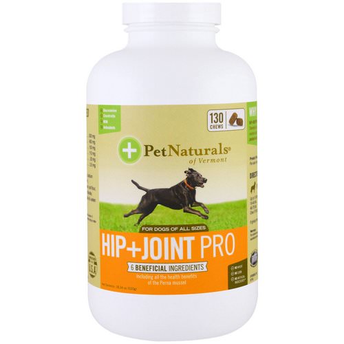 Pet Naturals of Vermont, Hip + Joint Pro, For Dogs, 130 Chews, 18.34 oz (520 g) فوائد