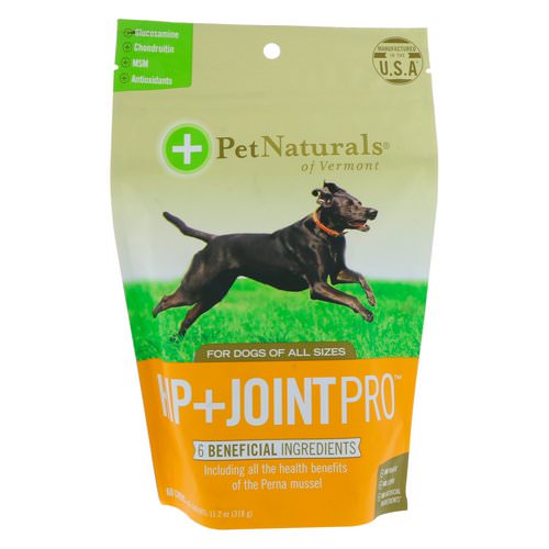 Pet Naturals of Vermont, Hip + Joint Pro, For Dogs, 60 Chews, 11.2 oz (318 g) فوائد