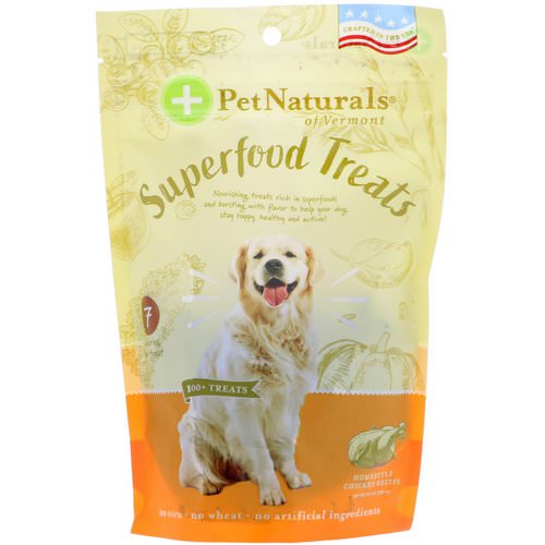 Pet Naturals of Vermont, Superfood Treats for Dogs, Homestyle Chicken Recipe, 100+ Treats, 8.5 oz (240 g) فوائد