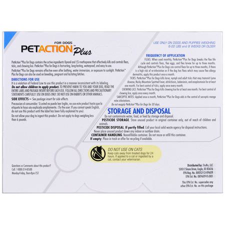 PetAction Plus, For Small Dogs, 3 Doses - 0.023 fl oz:Tick Defense, Flea