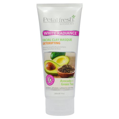 Petal Fresh, Botanicals, White Radiance Facial Clay Masque, Avocado + Green Tea, 7 fl oz (200 ml) فوائد