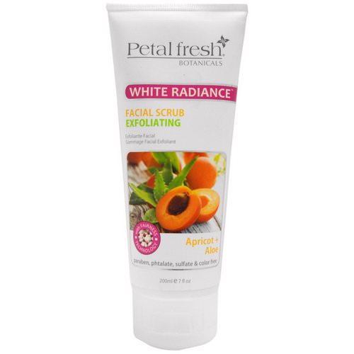 Petal Fresh, Botanicals, White Radiance Facial Scrub Exfoliating, Apricot & Aloe, 7 fl oz (200 ml) فوائد