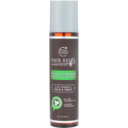 Petal Fresh, Hair ResQ, Thickening Treatment, Style + Thicken, Strong Hold Hair Spray, 8 fl oz (240 ml) فوائد