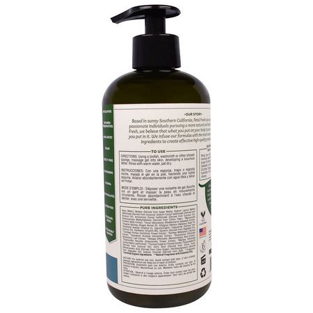 Petal Fresh, Pure, Mineral Nourishing Bath & Shower Gel, Seaweed & Argan Oil, 16 fl oz (475 ml):جل الاستحمام, غس,ل الجسم