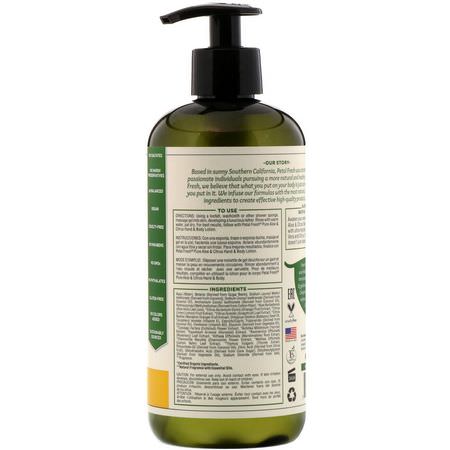 Petal Fresh, Pure, Refreshing Bath & Shower Gel, Aloe & Citrus, 16 fl oz (475 ml):جل الاستحمام, غس,ل الجسم
