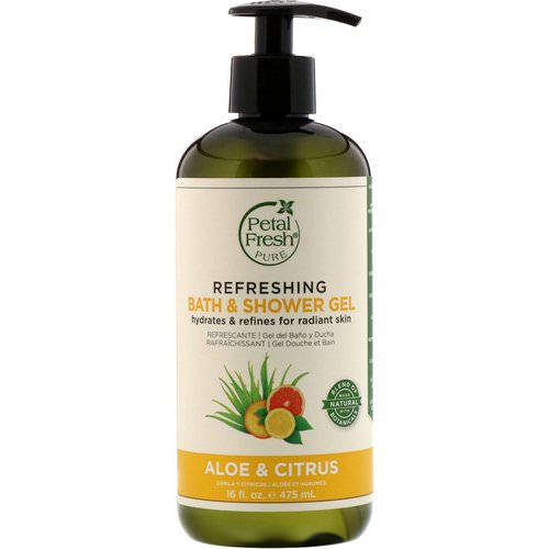 Petal Fresh, Pure, Refreshing Bath & Shower Gel, Aloe & Citrus, 16 fl oz (475 ml) فوائد
