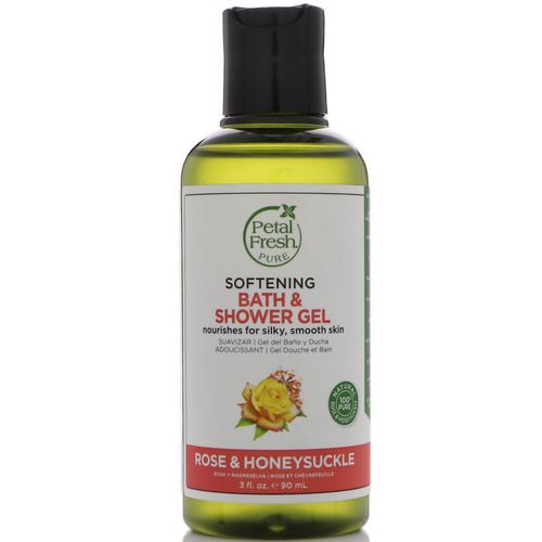 Petal Fresh, Pure, Softening Bath & Shower Gel, Rose & Honeysuckle, 3 fl oz (90 ml) فوائد