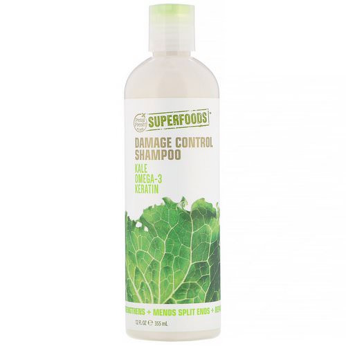 Petal Fresh, Pure, SuperFoods, Damage Control Shampoo, Kale, Omega 3 & Keratin, 12 fl oz (355 ml) فوائد