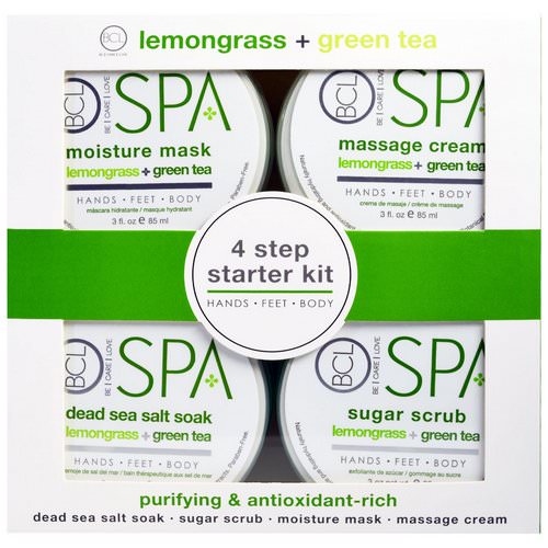 Petal Fresh, Spa, 4 Step Starter Kit, Purifying and Antioxidant Rich, Lemongrass + Green Tea, 4 - 3 fl oz (85 ml) Each فوائد