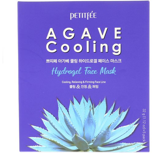 Petitfee, Agave Cooling, Hydrogel Face Mask, 5 Pack, 1.12 oz (32 g) Each فوائد