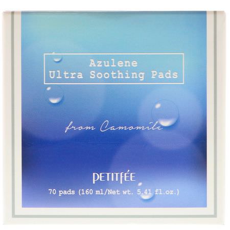 Petitfee, Azulene Ultra Soothing Pads, 70 Pads:أقنعة ال,جه K-جمال, التقشير