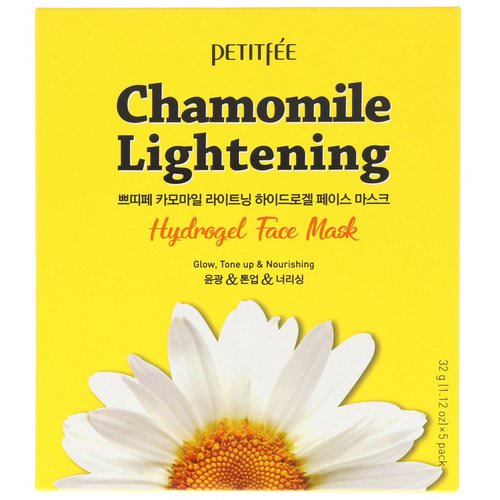 Petitfee, Chamomile Lightening, Hydrogel Face Mask, 5 Pack, 1.12 oz (32 g) Each فوائد