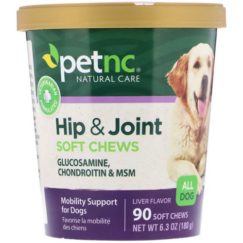petnc NATURAL CARE, Hip & Joint, All Dog, Liver Flavor, 90 Soft Chews فوائد