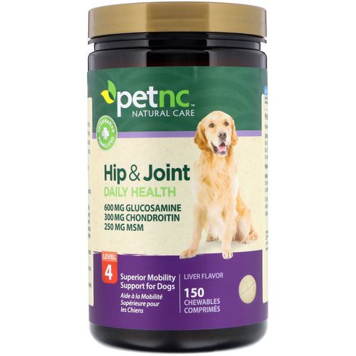 petnc NATURAL CARE, Hip & Joint Health, Level 4, Liver Flavor, 150 Chewables فوائد