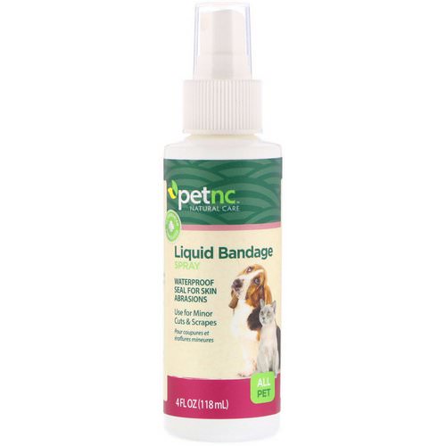 petnc NATURAL CARE, Liquid Bandage Spray, All Pet, 4 fl oz (118 ml) فوائد