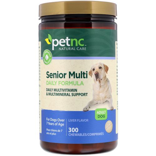 petnc NATURAL CARE, Senior Multi Daily Formula, Liver Flavor, Adult Dog, 300 Chewables فوائد