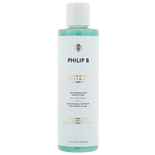 Philip B, Hair + Body Shampoo, Nordic Wood, 11.8 fl oz (350 ml) فوائد
