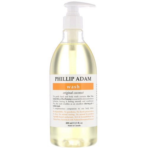 Phillip Adam, Wash, Original Coconut, 13.5 fl oz (400 ml) فوائد