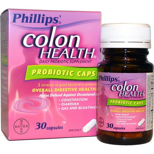 Phillip's, Colon Health Daily Probiotic Supplement, Probiotic Caps, 30 Capsules فوائد
