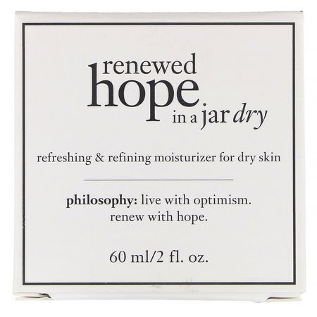 Philosophy, Renewed Hope in a Jar, Dry Refreshing & Refining Moisturizer, 2 fl oz (60 ml):مرطب لل,جه, العناية بالبشرة