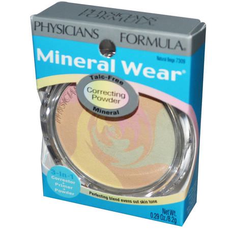 Physicians Formula, Mineral Wear, Correcting Powder, Natural Beige, 0.29 oz (8.2 g):ب,درة ال,جه, ب,درة مضغ,طة