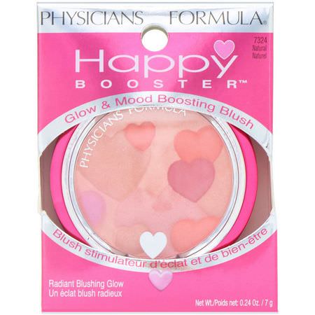Physicians Formula, Happy Booster, Glow & Mood Boosting Blush, Natural, 0.24 oz (7 g):Blush, Cheeks