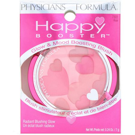 Physicians Formula, Happy Booster, Glow & Mood Boosting Blush, Rose, 0.24 oz (7 g):Blush, Cheeks