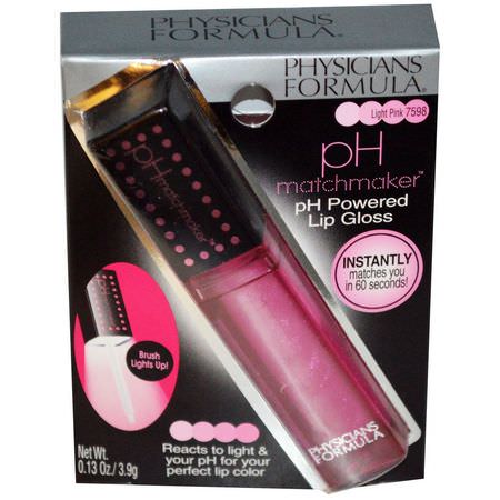 Physicians Formula, pH Matchmaker, pH Powered Lip Gloss, Light Pink, 0.13 oz (3.9 g):Lip Gloss, شفاه