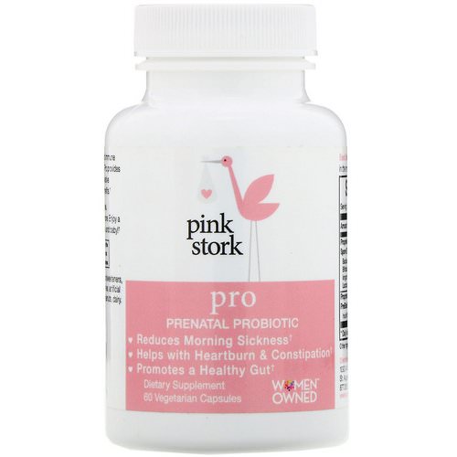 Pink Stork, Pro, Prenatal Probiotic, 60 Vegetarian Capsules فوائد