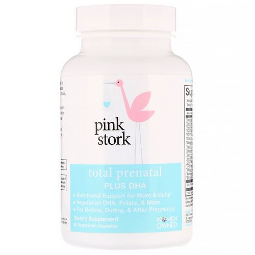Pink Stork, Total Prenatal Plus DHA, 60 Vegetarian Capsules فوائد
