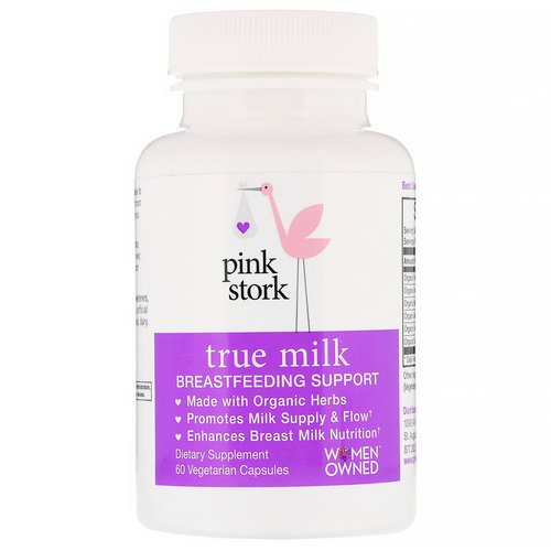 Pink Stork, True Milk, Breastfeeding Support, 60 Vegetarian Capsules فوائد