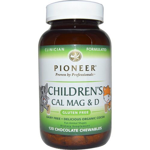 Pioneer Nutritional Formulas, Children's Cal Mag & D, Chocolate Flavor, 120 Chewables فوائد