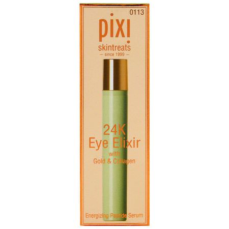 Pixi Beauty, 24K Eye Elixir with Gold & Collagen, Energizing Peptide Serum, .31 fl oz (9.3 ml):الك,لاجين, فيرمينغ