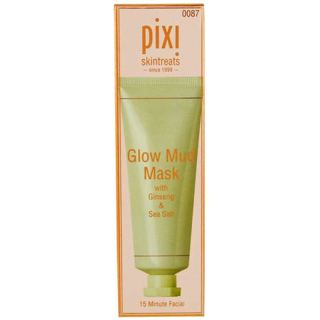 Pixi Beauty, Glow Mud Mask, with Ginseng & Sea Salt, 1.01 fl oz (30 ml):عيب, حب الشباب
