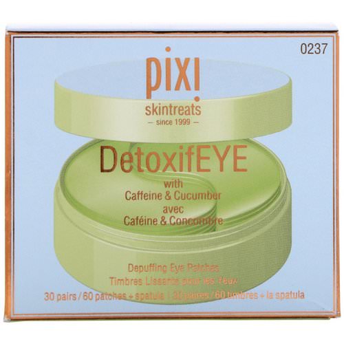 Pixi Beauty, Skintreats, DetoxifEye, Depuffing Eye Patches, 30 Pairs + Spatula فوائد