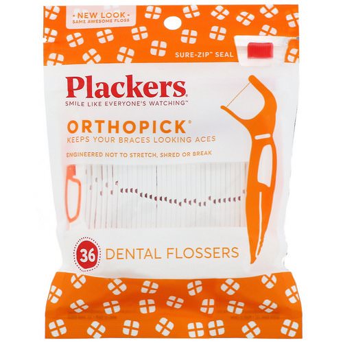 Plackers, Orthopick, Dental Flossers, 36 Count فوائد