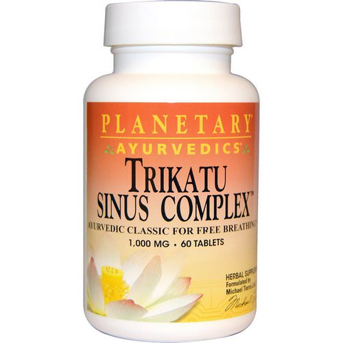 Planetary Herbals, Ayurvedics, Trikatu Sinus Complex, 1,000 mg, 60 Tablets فوائد