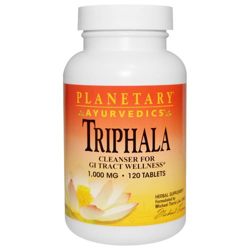Planetary Herbals, Ayurvedics, Triphala, 1,000 mg, 120 Tablets فوائد