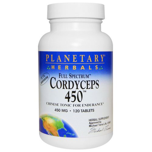 Planetary Herbals, Cordyceps 450, Full Spectrum, 450 mg, 120 Tablets فوائد