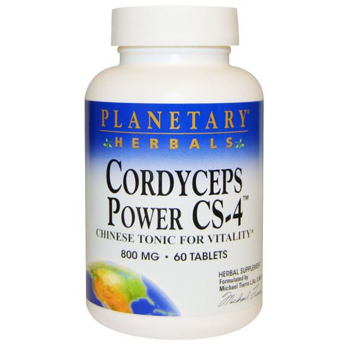Planetary Herbals, Cordyceps Power CS-4, Chinese Tonic for Vitality, 800 mg, 60 Tablets فوائد