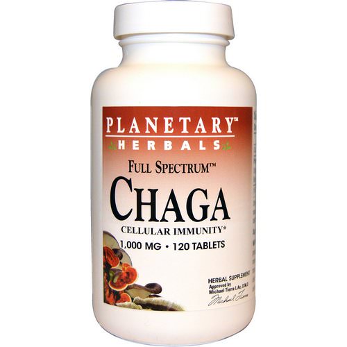 Planetary Herbals, Full Spectrum Chaga, 1,000 mg, 120 Tablets فوائد